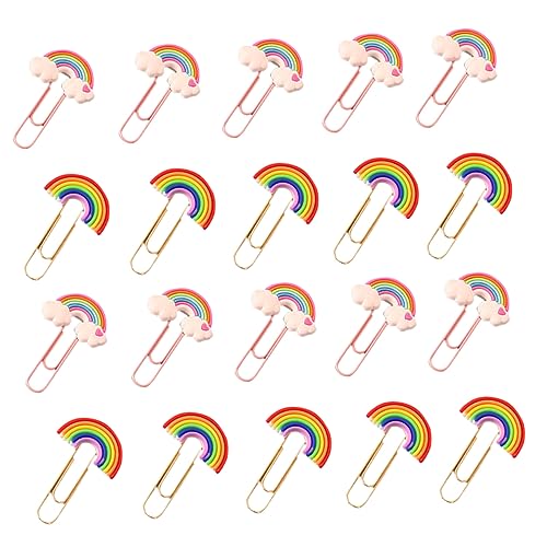 Gadpiparty 20Stücke Büroklammern Dateiclips Regenbogenform Mehrzweckpapierclips für Zuhause Schule und Bürobedarf Praktisch und Leicht zu Transportieren Gadpiparty 20Stücke Büroklammern Dateiclips Regenbogenform Mehrzweckpapierclips für Zuhause Schule und Bürobedarf Praktisch und Leicht zu Transportieren von Gadpiparty