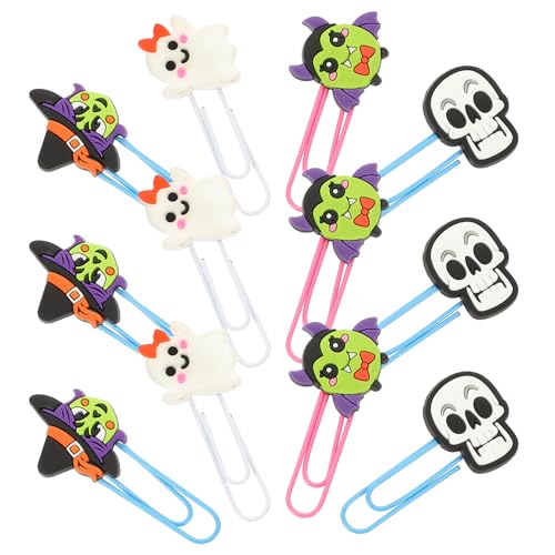 Gadpiparty 20Stücke Halloween Lesezeichen aus PVC Wiederverwendbare Büroklammern mit Hexen Vampiren Skelette und für Halloween Feiern und Gadpiparty 20Stücke Halloween Lesezeichen aus PVC Wiederverwendbare Büroklammern mit Hexen Vampiren Skelette und für Halloween Feiern und von Gadpiparty