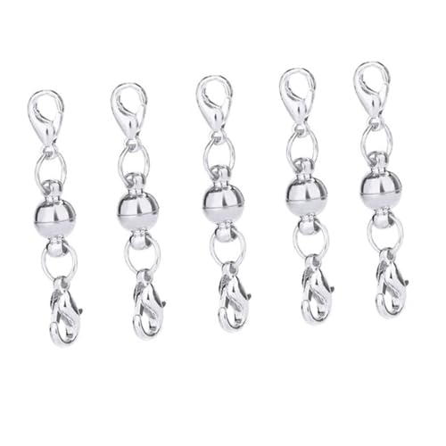 Gadpiparty 20Stücke Magnetverschlüsse Silber und Runde Magnetverschlüsse für Armbänder und Schmuckdesign Starke Haltekraft für DIY Projekte von Gadpiparty