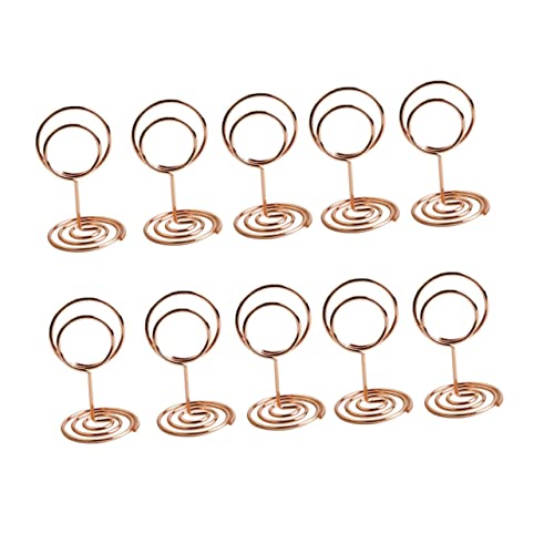 Gadpiparty 20Stücke Memokartenhalter aus Metall Roségold Tischkartenhalter mit Basis für Hochzeiten Geburtstagsfeiern Abschlussfeiern und Babypartys von Gadpiparty