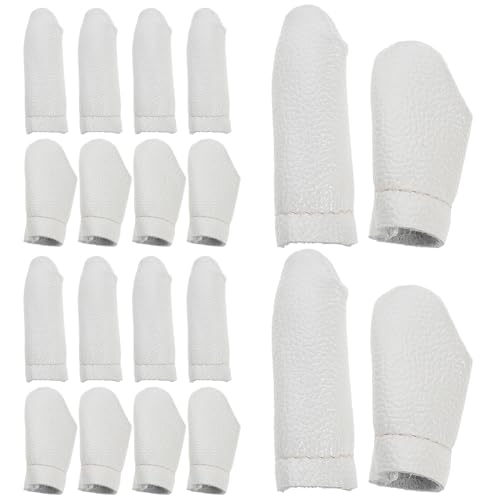 Gadpiparty 20Stücke PU Fingerschutz Leder Flexibler Fingerschutz für Heimwerker Atmungsaktiv und Langlebig Zufällige Farben Zeigefinger von Gadpiparty