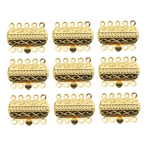 Gadpiparty 20Stücke Schmuckherstellungs Zubehör Reihige Schmuckverschlüsse Für Armbänder Und Halsketten Goldene Für DIY Schmuckprojekte Gadpiparty 20Stücke Schmuckherstellungs Zubehör Reihige Schmuckverschlüsse Für Armbänder Und Halsketten Goldene Für DIY Schmuckprojekte von Gadpiparty