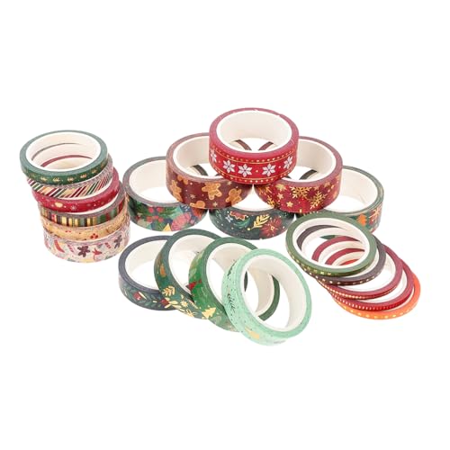 Gadpiparty 21 Rollen Teiliges Weihnachts Geschenkband aus Selbstklebendem Washi Papier Dekoratives Klebeband mit Goldfolie für Scrapbooking Geschenkverpackung DIY Bastelprojekte und Gadpiparty 21 Rollen Teiliges Weihnachts Geschenkband aus Selbstklebendem Washi Papier Dekoratives Klebeband mit Goldfolie für Scrapbooking Geschenkverpackung DIY Bastelprojekte und von Gadpiparty