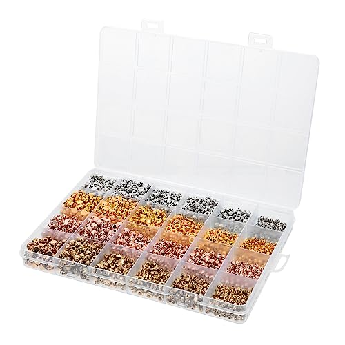Gadpiparty 2160Stücke Flache Runde Abstandshalterperlen für DIY Schmuck Bastelset mit Kunststoffperlen für Armbänder und Handwerksprojekte Gadpiparty 2160Stücke Flache Runde Abstandshalterperlen für DIY Schmuck Bastelset mit Kunststoffperlen für Armbänder und Handwerksprojekte von Gadpiparty