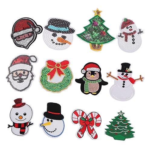 Gadpiparty 22 Stück Teiliges Schneemann Patches Bunte Aufnäher DIY Kleidung Dekorativ Hautfreundlich Weihnachtsdeko für Geschenkidee von Gadpiparty