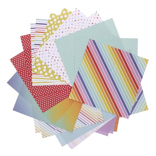 Gadpiparty 24 Blatt Scrapbook Papier Doppelseitige Diy Hintergrundpapier für Fotoalben Notizbücher und Bastelprojekte Vielfältige Muster Einfach zu Verwenden für Kreative Bastelideen von Gadpiparty