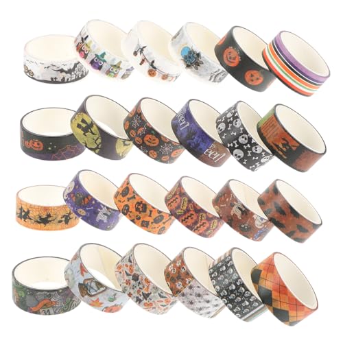 Gadpiparty 24 Rollen Teiliges Halloween Washi Tape pro Dekoratives Klebeband mit Einzigartigem Halloween-motiv Leicht Abreißbar Vielseitig für Geschenkboxen Partys und Diy-dekorationen von Gadpiparty