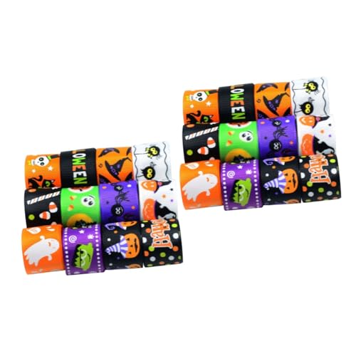 Gadpiparty 24 Stck. Teiliges Halloween Ripsband Set Breit mit Kürbis Katze Druck Langlebiges Geschenkband für Partydekoration und Basteln Farbenfrohes Festband für Halloween Verpackungen Gadpiparty 24 Stck. Teiliges Halloween Ripsband Set Breit mit Kürbis Katze Druck Langlebiges Geschenkband für Partydekoration und Basteln Farbenfrohes Festband für Halloween Verpackungen von Gadpiparty