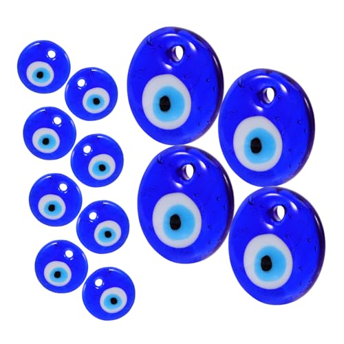 Gadpiparty 24 Stk. Teiliges Böse Augen Glasperlen Anhänger DIY Schmuck Zubehör Türkisch-blauer Augapfel Dekorative Spacer Perlen für Armbänder Halsketten Kreative Bastelideen von Gadpiparty