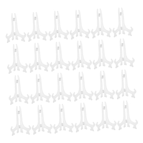 Gadpiparty 24 Stk. Teiliges Transparentes Kunststoff Aufsteller Stabile und Platzsparende Bild und Tellerhalter für Hochzeit Geburtstag Wohnkultur und Vielseitige Dekoration von Gadpiparty