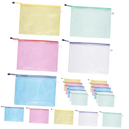 Gadpiparty 24 Stück Aktenhalter Organizer Zur Aufbewahrung Von Taschen Dokumentieren Reißverschlusstasche Zum Organisieren Dokumenttasche Netztasche Mit Reißverschluss Schreibwaren Filet Pvc Gadpiparty 24 Stück Aktenhalter Organizer Zur Aufbewahrung Von Taschen Dokumentieren Reißverschlusstasche Zum Organisieren Dokumenttasche Netztasche Mit Reißverschluss Schreibwaren Filet Pvc von Gadpiparty