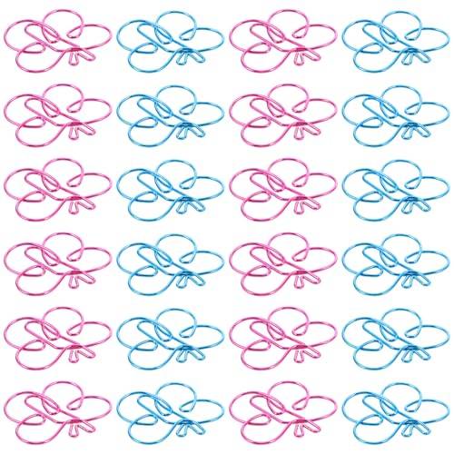 Gadpiparty 24 Stück Schmetterlingsförmige Büroklammern Bunte Metall Bookmarks für Schule Büro und Kreative Organisation von Dateien und Notizen Gadpiparty 24 Stück Schmetterlingsförmige Büroklammern Bunte Metall Bookmarks für Schule Büro und Kreative Organisation von Dateien und Notizen von Gadpiparty