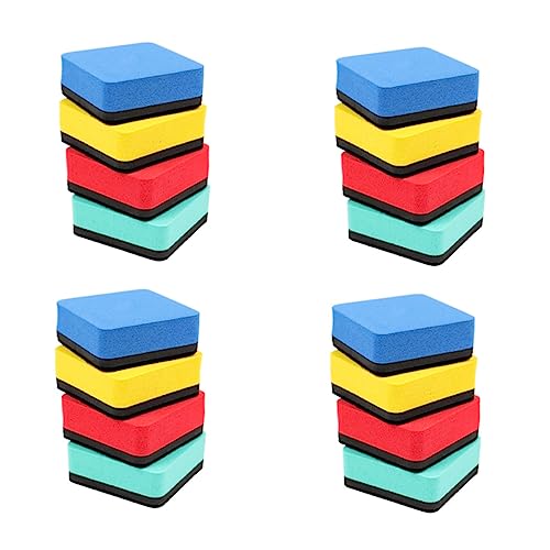 Gadpiparty 24 Stück Teiliges Magnetisches Whiteboard Radiergummi Bunte Quadratische Eva Filz Tafelschwämme Multifunktionale Kreidetafel Radierer für Schule Büro Zuhause Abwischbar und von Gadpiparty