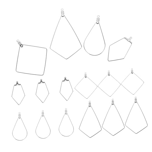 Gadpiparty 24 Stück Teiliges Silbernes Ohrring für DIY Schmuckherstellung Verschiedene Formen Leichte Creolen Ringe Vielseitig für Bastelprojekte und Personalisierte Ohrschmuckgestaltung von Gadpiparty