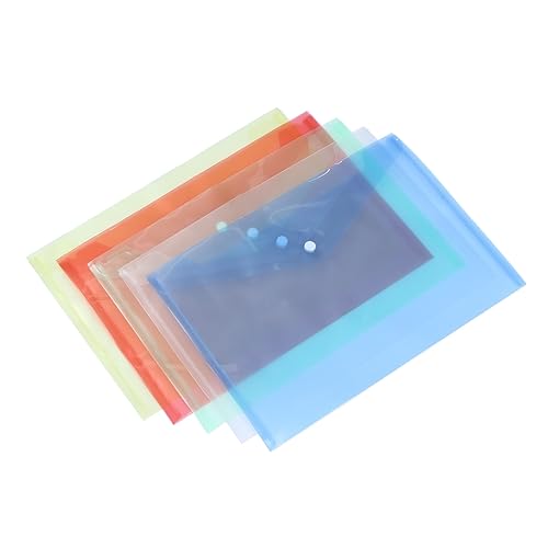 Gadpiparty 24 Stück Transparente Dokumententaschen mit Reißverschluss Praktische Aktenordner für Schule Büro und Reisen Mittelgröße Zufällige Zufällige Farbe von Gadpiparty