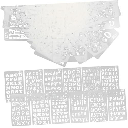 Gadpiparty 24Stücke Alphabet Schablonen Wiederverwendbare Schablonen für Malerei DIY Kunstprojekte und Scrapbooking Kinderfreundlich und Leicht zu Lagern von Gadpiparty