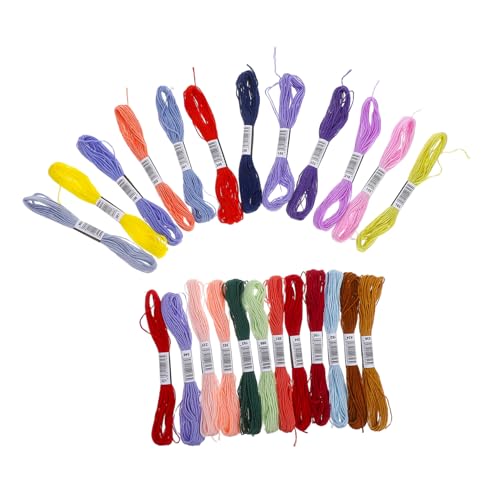 Gadpiparty 24Stücke Farben Stickgarn Set Hochwertige Baumwollfäden für Kreuzstich Armbänder Häkeln und Handwerksprojekte für DIY Bastelarbeiten Leicht und Tragbar Gadpiparty 24Stücke Farben Stickgarn Set Hochwertige Baumwollfäden für Kreuzstich Armbänder Häkeln und Handwerksprojekte für DIY Bastelarbeiten Leicht und Tragbar von Gadpiparty