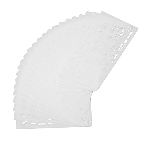 Gadpiparty 24Stücke Hohle Malerei Schablonen Alphanumerische Vorlagen für DIY Bastelprojekte Notizbücher Tagebücher und Scrapbooking Wiederverwendbare Kunstwerkzeuge Weiß von Gadpiparty
