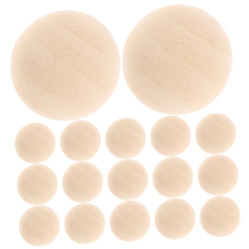 Gadpiparty 24Stücke Holzperlen Unvollendete Halbkugeln für DIY Bastelarbeiten Schüttgüter Holzdekoration und Handwerken Naturholz für Projekte von Gadpiparty