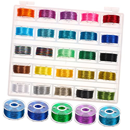 Gadpiparty 25 Rollen Metallische Stickgarne Farben Praktische Nähfäden für Stickerei Quilten Dekoration und Diy Projekte für Eltern Aktivitäten Gadpiparty 25 Rollen Metallische Stickgarne Farben Praktische Nähfäden für Stickerei Quilten Dekoration und Diy Projekte für Eltern Aktivitäten von Gadpiparty