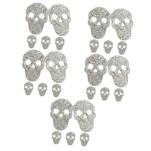 Gadpiparty 25 Stk. Strass Totenkopf Bügelflicken zum Aufbügeln Hautfreundliche DIY Patches für Kleidung Jeans Taschen Rucksäcke Langlebige Textilkleber zum Dekorieren und Reparieren Gadpiparty 25 Stk. Strass Totenkopf Bügelflicken zum Aufbügeln Hautfreundliche DIY Patches für Kleidung Jeans Taschen Rucksäcke Langlebige Textilkleber zum Dekorieren und Reparieren von Gadpiparty