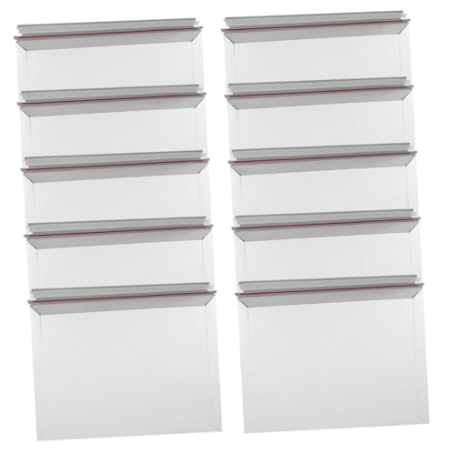Gadpiparty 25 Stück Dokumentenversandtasche Versandkarton Dokumentenumschlag Flache Mailer Versandtaschen Aus Pappe Fotohüllen -mailer Papiermailer Foto-mailer Light Grey 250g Graues Papier von Gadpiparty