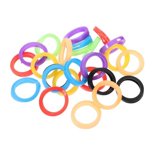 Gadpiparty 25 Stück Flexible Schlüsselhülle Schlüsselkappen-abdeckungsetiketten Schlüsselring Aus Gummi Schlüsselfarbkappenabdeckungen Schlüsselkappen-tags Schlüssel Abdeckkappen Kieselgel von Gadpiparty