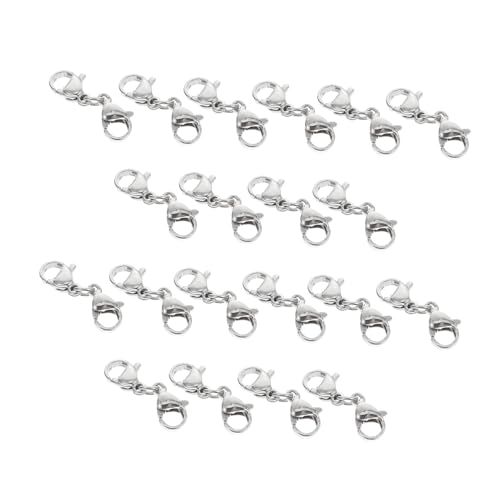 Gadpiparty 25 Stück Karabinerhaken für Schmuckherstellung Doppel Ende Kettenverschluss für Armbänder und Diy Zubehör Rostfrei und Langlebig von Gadpiparty