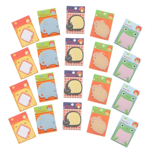 Gadpiparty 25 Stück Kawaii Tier Haftnotizen Selbstklebende Memo Pads für Schule Büro und Zuhause Praktische Notizblätter für Studenten und Büroangestellte Mit Süßen Tiermotiven Elefant von Gadpiparty