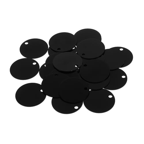 Gadpiparty 25 Stück Runder Etikettenanhänger Stichworte Schild graviert Hundemarken leer Schlüssel Hundehalsband Anhänger Haustiere mit Loch-Erkennungsmarken PET -Tag Dogtags Aluminium Black Gadpiparty 25 Stück Runder Etikettenanhänger Stichworte Schild graviert Hundemarken leer Schlüssel Hundehalsband Anhänger Haustiere mit Loch-Erkennungsmarken PET -Tag Dogtags Aluminium Black von Gadpiparty