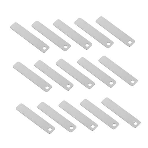 Gadpiparty 25 Stück Teiliges Gravur Blanko Rechteckige Anhänger Robuste Metallplatten für Schlüsselanhänger Gepäck Haustiere Präzise Gravierbare Tags zur Vielseitigen Beschriftung von Gadpiparty