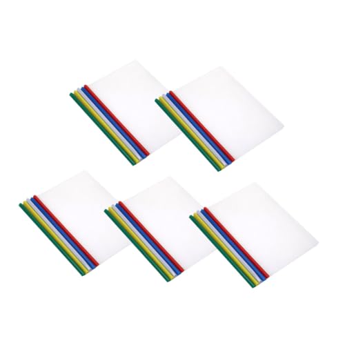 Gadpiparty 25 Stück Teiliges Set Transparente Schieberegler Aktenordner für Briefgröße Robuste Dokumentenmappe aus Leichtem Kunststoff mit Sichtfenster für Schule und Büro Verschiedene Farben von Gadpiparty