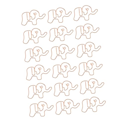 Gadpiparty 25 Stück Teiliges Tierförmige Metall Büroklammern Elefant Motiv Roségold Stabile Lesezeichen Clips für Schule Büro und Kreative Organisation Langlebig und Vielseitig Einsetzbar von Gadpiparty