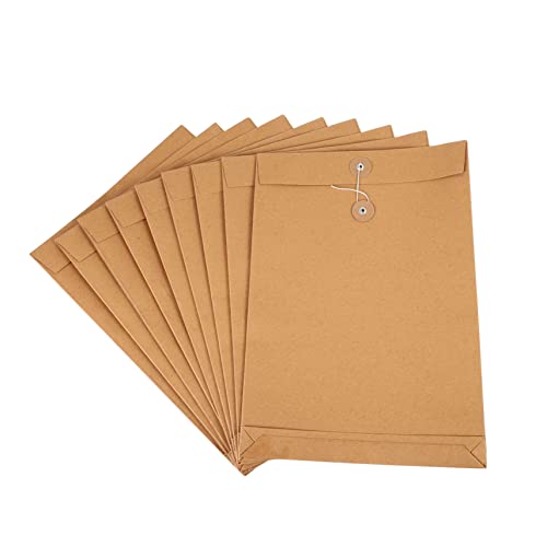 Gadpiparty 25Stücke Kraftpapier Dokumentenmappe Organizer mit Knopfverschluss für Büro Schule Geschäftsreisen Schützt und Ordnet Wichtige Unterlagen von Gadpiparty