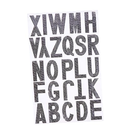 Gadpiparty 26 Stück Glitzer Strass Alphabet Aufkleber Selbstklebende für Diy Bastelprojekte für Kleidung Schuhe und Accessoires von Gadpiparty