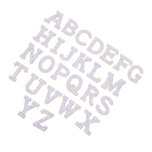 Gadpiparty 26 Stück Patches Aufbügelbare Stickerei Patches für Diy Kleidung Taschen Hüte Jeans mit Bunten Perlen und Glitzer für Reparatur und Dekoration von Gadpiparty