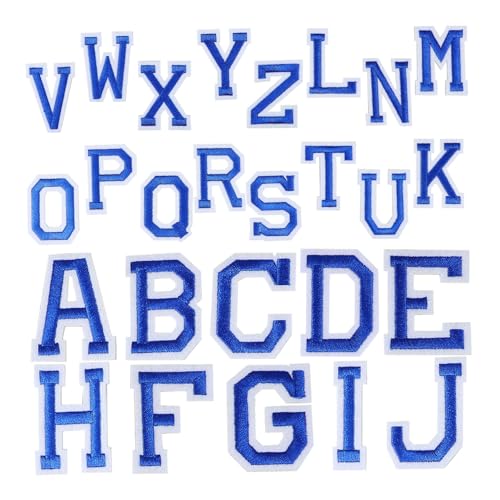 Gadpiparty 26 Stück Teiliges Buchstaben Aufbügel Patches aus Langlebigem Polyester Bestickte Kleidung Applikationen für Jeans Jacken Taschen zum Reparieren und Individualisieren von Gadpiparty