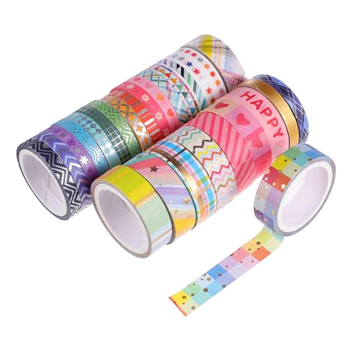 Gadpiparty 27 Rollen Dekoratives Washi Tape Papierbänder für DIY Scrapbooking Journals und Projekte Hochwertige Leicht Zuschneidbare Klebebänder für Vielseitige Anwendungen von Gadpiparty