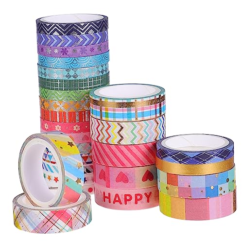 Gadpiparty 27 Rollen Washi Tape Dekoratives Klebeband für DIY Bastelprojekte Aquarell Muster für Scrapbooking Journals und Hochwertiges mit Starker Haftung von Gadpiparty
