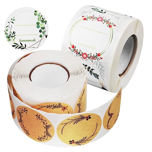 Gadpiparty 2Rollen Geschenkaufkleber Selbstklebende Etiketten mit Pflanzenkranz Muster für Geschenktüten Karten und Umschläge Robustes Material für Verschiedene Gadpiparty 2Rollen Geschenkaufkleber Selbstklebende Etiketten mit Pflanzenkranz Muster für Geschenktüten Karten und Umschläge Robustes Material für Verschiedene von Gadpiparty