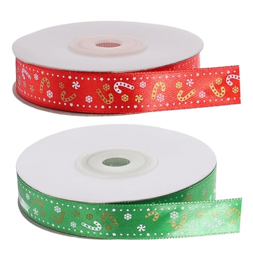 Gadpiparty 2Rollen Geschenkband Weihnachten Geschenkpaketband Mit Weihnachtsmotiven Und DIY Band Für Geschenkverpackungen Und Feiertagsdekorationen Gadpiparty 2Rollen Geschenkband Weihnachten Geschenkpaketband Mit Weihnachtsmotiven Und DIY Band Für Geschenkverpackungen Und Feiertagsdekorationen von Gadpiparty
