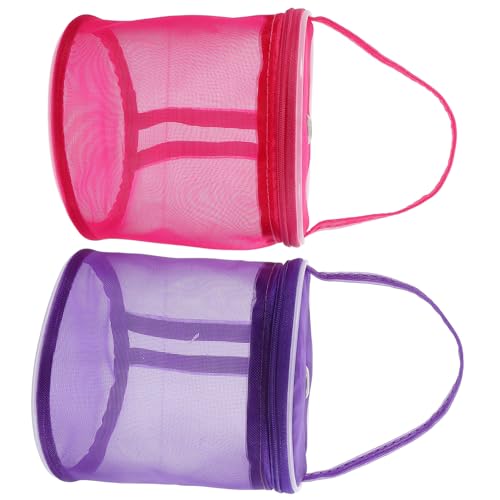 Gadpiparty 2Stücke Garnaufbewahrungstasche mit Reißverschluss Netztasche für Strickzubehör und Garn für Zuhause und Unterwegs Schützt Ihre Strickmaterialien von Gadpiparty