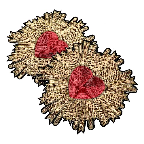 Gadpiparty 2Stücke Gestickte Patches Herz Aufkleber für Kleidung DIY Dekoration Hochwertige Applikationen für Nähprojekte und Reparaturen Leuchtende Farben Langlebig Gadpiparty 2Stücke Gestickte Patches Herz Aufkleber für Kleidung DIY Dekoration Hochwertige Applikationen für Nähprojekte und Reparaturen Leuchtende Farben Langlebig von Gadpiparty