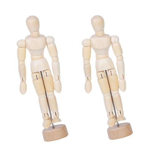 Gadpiparty 2Stücke Holzfiguren Gelenkmodelle für Desktop Dekoration Handgefertigte Holzskulpturen für Künstler Fotografie und Heimdekoration Gadpiparty 2Stücke Holzfiguren Gelenkmodelle für Desktop Dekoration Handgefertigte Holzskulpturen für Künstler Fotografie und Heimdekoration von Gadpiparty