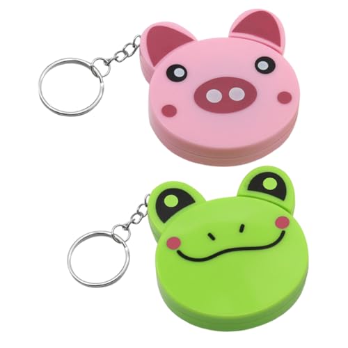Gadpiparty 2Stücke Maßband für Einziehbar Niedlichen Tierdesigns Schlüsselanhänger Accessoire für Messungen von Gadpiparty