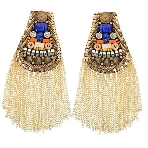 Gadpiparty 2Stücke Metall Schulterabzeichen mit Quasten Vintage Stil Schulterklappen für Männer für Besondere Anlässe Glänzende Verzierung und Elegantes von Gadpiparty