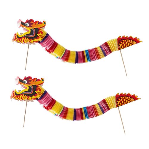 Gadpiparty 2Stücke Papierdrache Dekoration für Chinesisches Neujahr Drachen Ornament und Partydeko für Feiern Gadpiparty 2Stücke Papierdrache Dekoration für Chinesisches Neujahr Drachen Ornament und Partydeko für Feiern von Gadpiparty