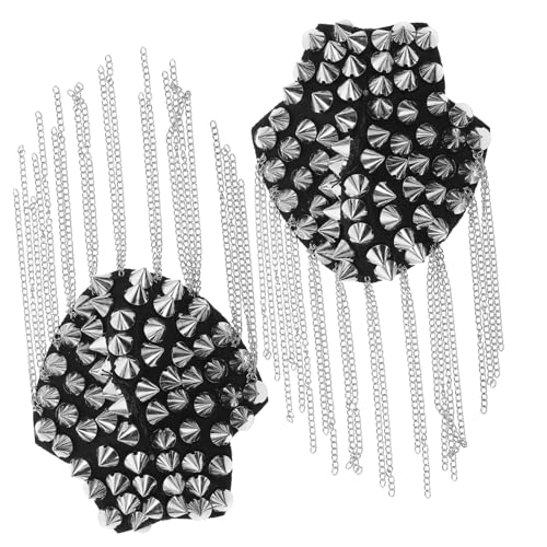 Gadpiparty 2Stücke Retro Punk Schulterklappen mit Quasten und Kette Stilvolle Epauletten für Kostüme Kleidung und Accessoires Vielseitig Einsetzbar Gadpiparty 2Stücke Retro Punk Schulterklappen mit Quasten und Kette Stilvolle Epauletten für Kostüme Kleidung und Accessoires Vielseitig Einsetzbar von Gadpiparty