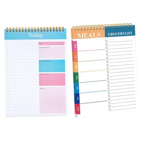 Gadpiparty 2Stücke Undated Planner Notepad Praktischer Schreibtischplaner und Aufgabenlisten Notizblock für Berufstätige für Persönliche Organisation und Zeitmanagement von Gadpiparty