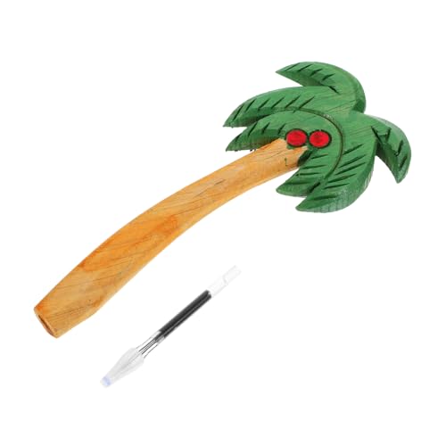 Gadpiparty 2Stücke Vintage Kugelschreiber aus Kokosnussholz Holzstifte im Kokosnussbaum Design Langlebig und Tragbar für Komfortables Schreiben für Büro und Zuhause von Gadpiparty